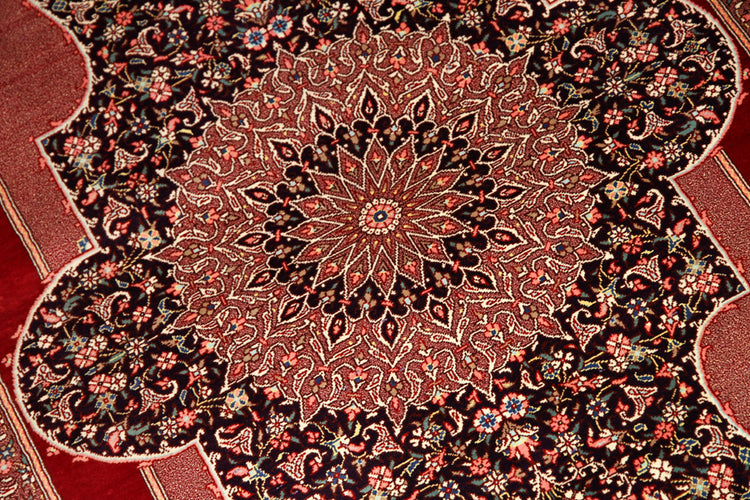 LABAFAN有名工房の最高級ペルシャ絨毯99416、サイズ:120x82CM