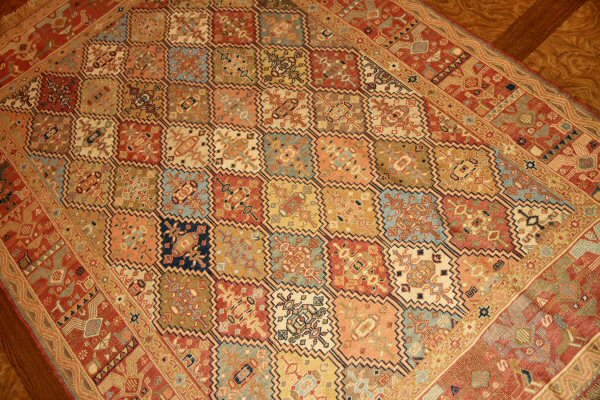 キリムセレクト、特別キリム、民族キリムの高級絨毯キリムラグ35875,サイズ:194x138cm(フサ含まず)