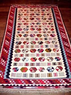キリム卸価格、ペルシャキリムシラズ356000,サイズ:220x124cm(フサ含まず)