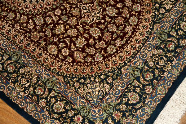 高級手織りペルシャ絨毯オンライン販売シルク48042,サイズ:117x76cm