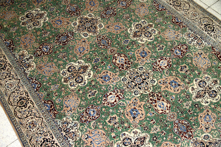 ナイン高品質有名工房ハビビヤングリーン99433、サイズ:222x158 CM