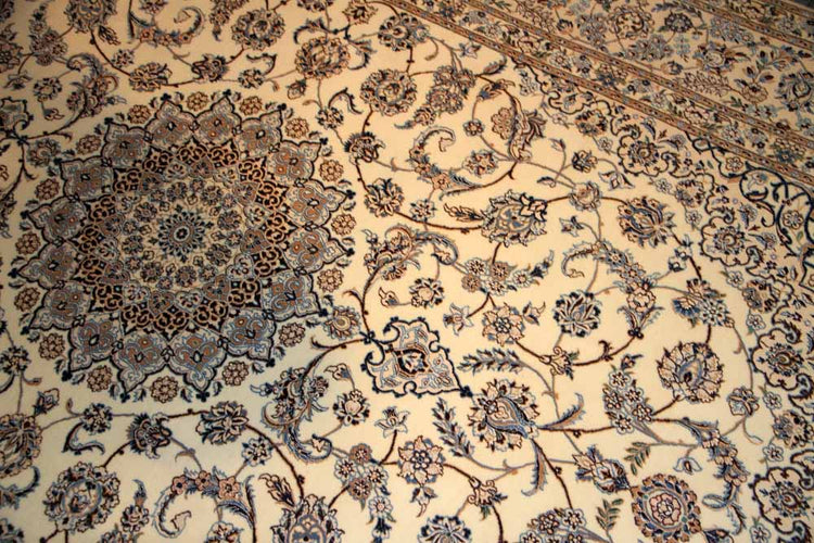 高品質のナインハビビヤン工房40006,高級ペルシャじゅうたん、サイズ:300x200 CM