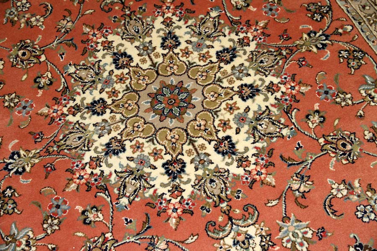 イラン輸入手織りペルシャ絨毯カシャン産地55371、サイズ:300x195cm(フサ含まず)