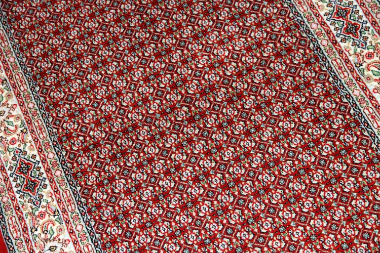手織りペルシャ絨毯イラン製ムード産地センターラグサイズ188698、サイズ:145x100 CM (フサを含まず)