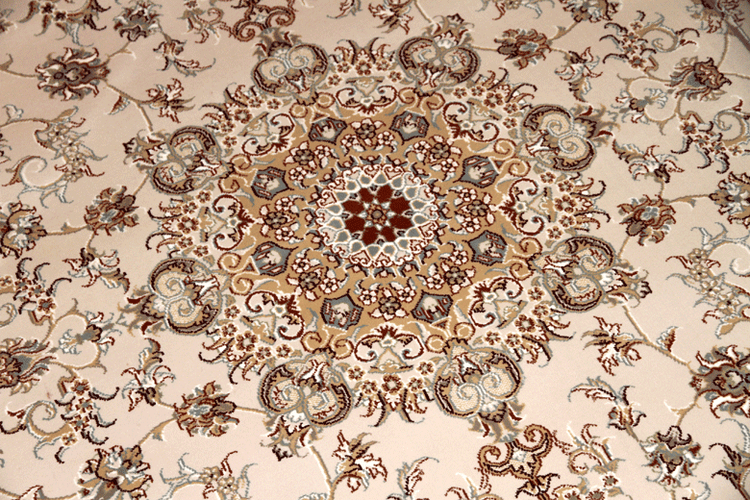 イラン輸入機械織りラグのペルシャ模様770017,サイズ:220x150 CM