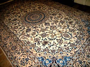 ペルシャ絨毯手織りイラン輸入カーペット35257、サイズ:248x152 CM