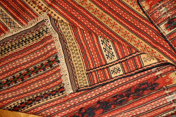 イランのペルシャキリムカラート産地ラグ4448,サイズ:205x145 CM