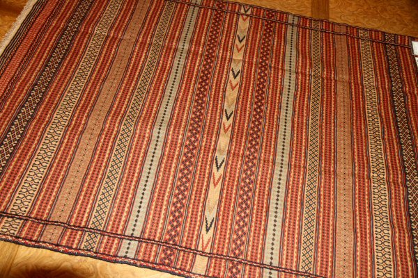キリムラグサイズカラート産地のペルシャ輸入4449,サイズ:202x150cm(フサ含まず)
