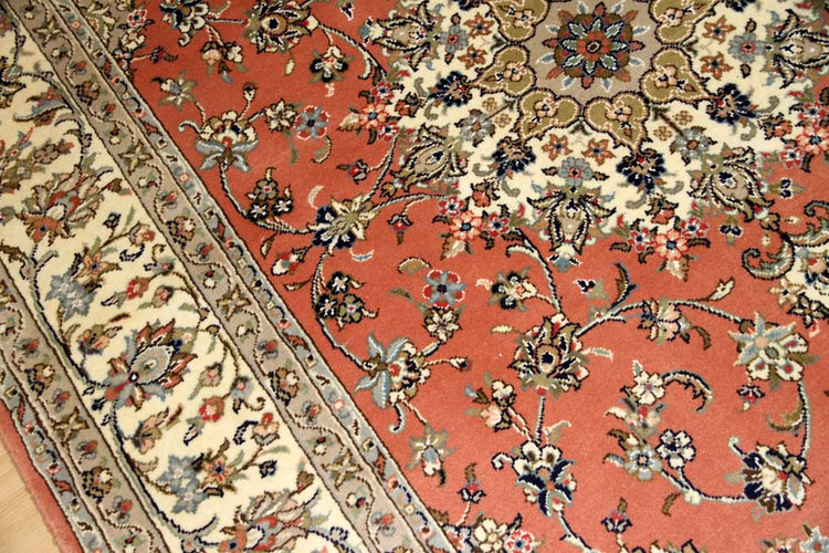 イラン輸入手織りペルシャ絨毯カシャン産地55371、サイズ:300x195cm(フサ含まず)