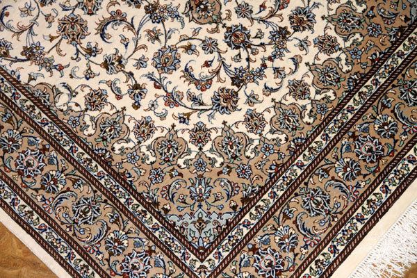 シルクジュウタンペルシャカシャーン、メダリオンデザイン47083、サイズ:154x98 CM