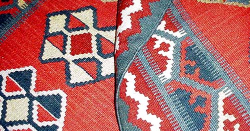 キリムキッチンマットアクセントラグ189000、サイズ:222x90cm(フサ含まず)