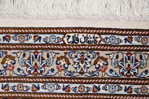 ペルシャ絨毯カシャーンシルク47032、サイズ:90x58、工房:FALLAH