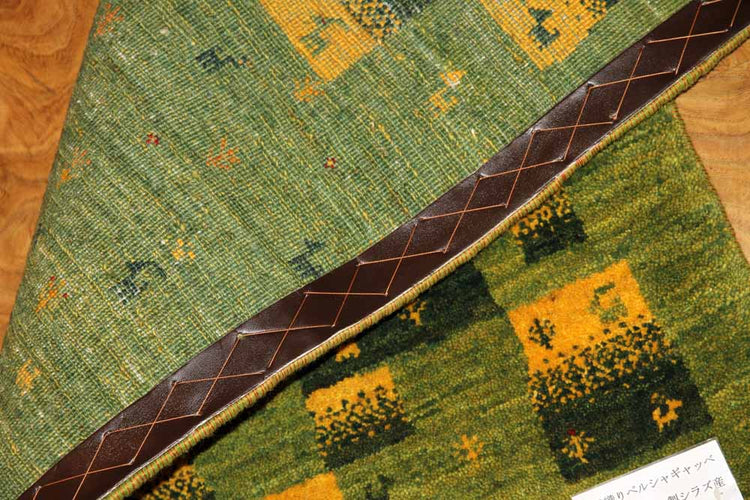 高品質手織りペルシャギャッベコルデスタンギャッベイラン製58444、サイズ:88x61cm(フサ含まず)