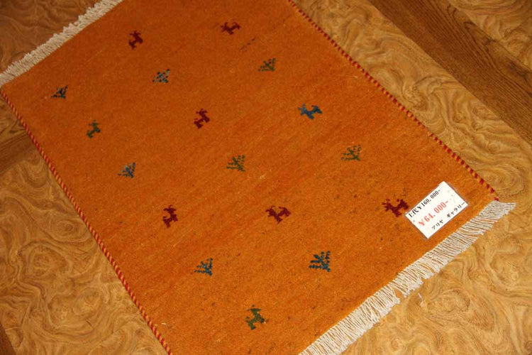 コルデスタンギャッベ高級細かいギャッベ26729、サイズ:90x59cm(フサ含まず)