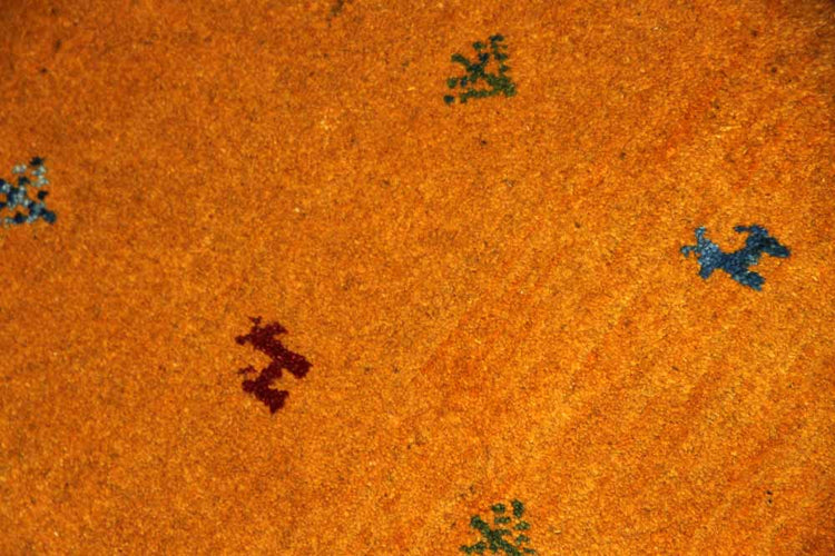 コルデスタンギャッベ高級細かいギャッベ26729、サイズ:90x59cm(フサ含まず)