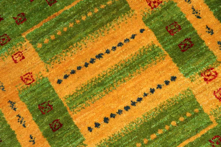 おしゃれでカラフルな色彩コルデスタン産地ギャッベ高品質58161、サイズ:85x55cm(フサ含まず)
