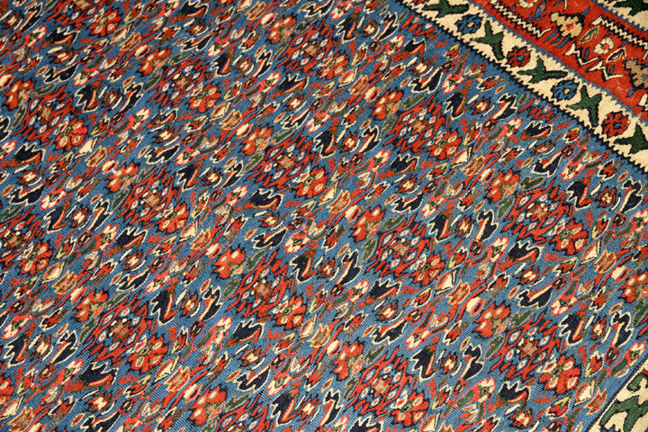手織り高級キリムのセネ産地センターラグ124000,サイズ:155x117cm(フサ含まず)