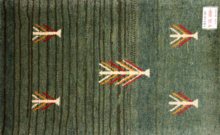 とてもシンプルデザインでおしゃれなギャッベの玄関マット26778、サイズ:90x60cm(フサ含まず)
