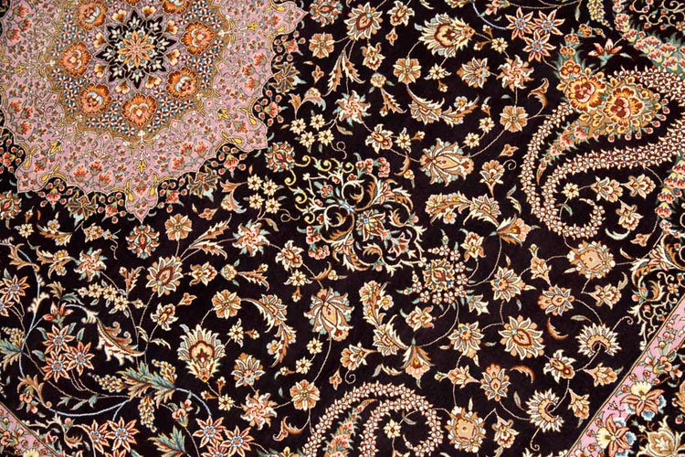 最高級ペルシャ絨毯シルク100%ラグサイズ60007、サイズ:192x134 cm(フサ含まず)
