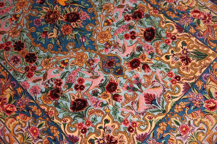 ペルシャ絨毯イスファハン、高級ハンドメイドラグ311600、サイズ:235x158cm(フサ含まず)