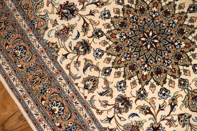 カシャーンシルク伝統的なペルシャ絨毯色彩57002、サイズ: 89x60cm