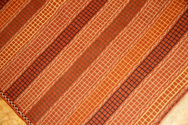 センターラグカラートのペルシャキリムウール23805,サイズ:205x152cm(フサ含まず)
