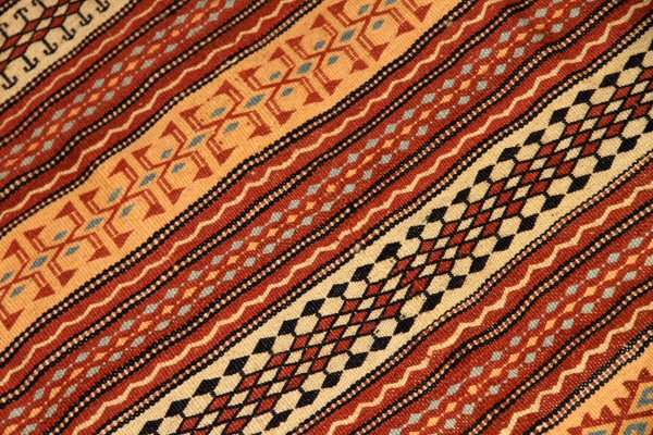 シンプルキリムのカラート産地手織りウール4437,サイズ:205x148cm(フサ含まず)