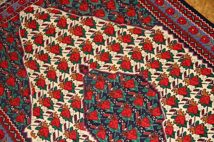 セネのコルデスタンキリムのセンターラグ1490001,サイズ:165x113cm(フサ含まず)