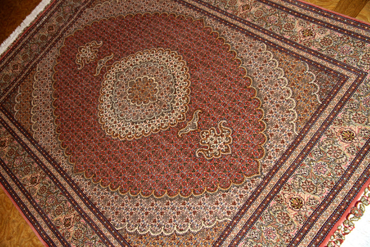 medallion design persian carpet マヒラグ50151、ペルシャ 絨毯 工房:KAMALOLMOLK、サイズ:202x151cm(フサ含まず)