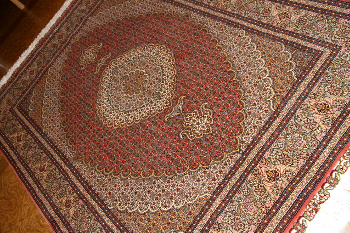 medallion design persian carpet マヒラグ50151、ペルシャ 絨毯 工房:KAMALOLMOLK、サイズ:202x151cm(フサ含まず)