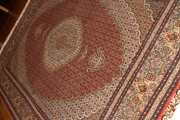 medallion design persian carpet マヒラグ50151、ペルシャ 絨毯 工房:KAMALOLMOLK、サイズ:202x151cm(フサ含まず)