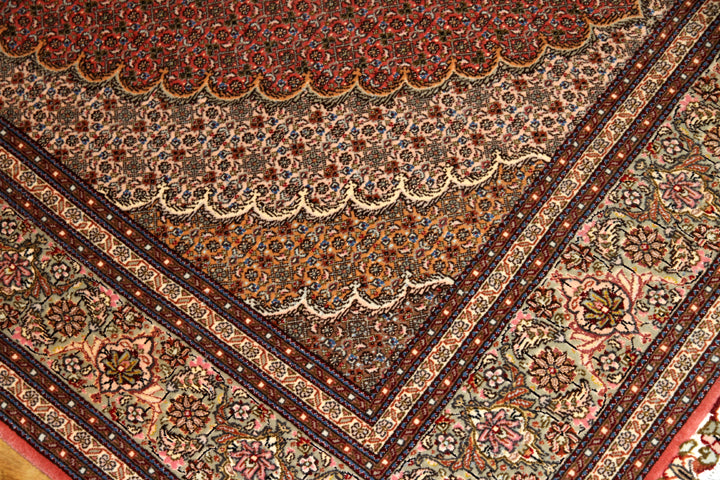 medallion design persian carpet マヒラグ50151、ペルシャ 絨毯 工房:KAMALOLMOLK、サイズ:202x151cm(フサ含まず)