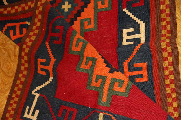 シラズのセンターラグキリム手織りイラン製93000、サイズ:146x90 cm