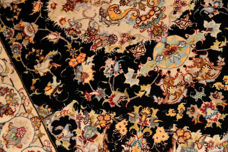 手織りペルシャ絨毯トップクオリティータブリーズセンターラグA163000、サイズ:147x101 CM(フサ含まず)