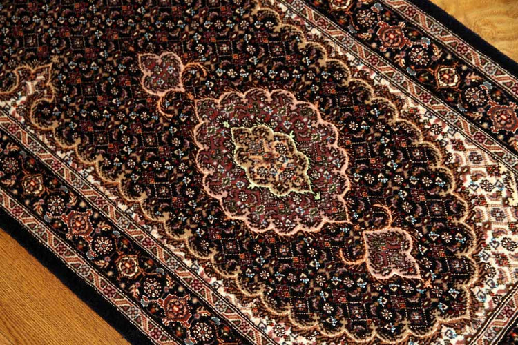 高級手織りペルシャ絨毯タブリーズマヒデザイン36276、サイズ:145x53(フサ含まず、