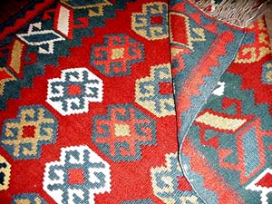 ランナーキリム廊下敷きカーペット211000,イランキリムインポートショップ、サイズ：230x85ｃｍ（フサ含まず）