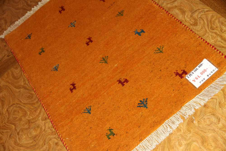 コルデスタンギャッベ高級細かいギャッベ26729、サイズ：90x59ｃｍ（フサ含まず）