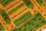 おしゃれでカラフルな色彩コルデスタン産地ギャッベ高品質58161、サイズ：85x55ｃｍ（フサ含まず）