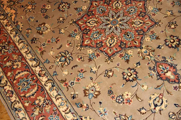 特別注文のカシャーン産地リビングイラン製19973、サイズ：300x197ｃｍ（フサ含まず)