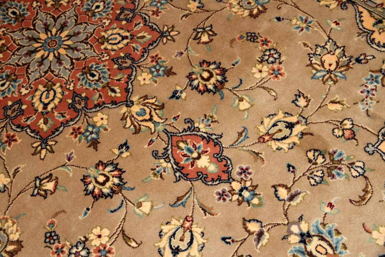 特別注文のカシャーン産地リビングイラン製19973、サイズ：300x197ｃｍ（フサ含まず)