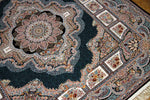 イラン製機械織りリビングカーペット正方形990083J,サイズ：200x200ｃｍ（フサを含まず）