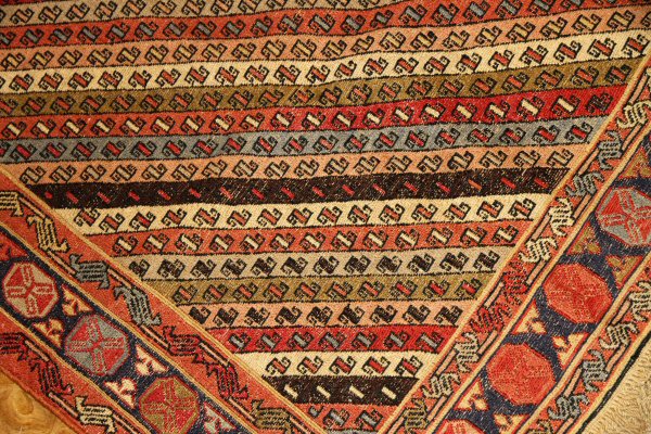 高級シルジャンキリム草木染めイラン輸入29290,サイズ：208x141ｃｍ（フサ含まず）