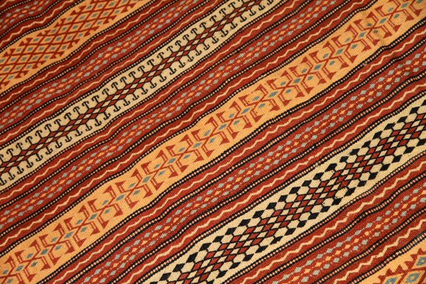 シンプルキリムのカラート産地手織りウール4437,サイズ：205x148ｃｍ（フサ含まず）