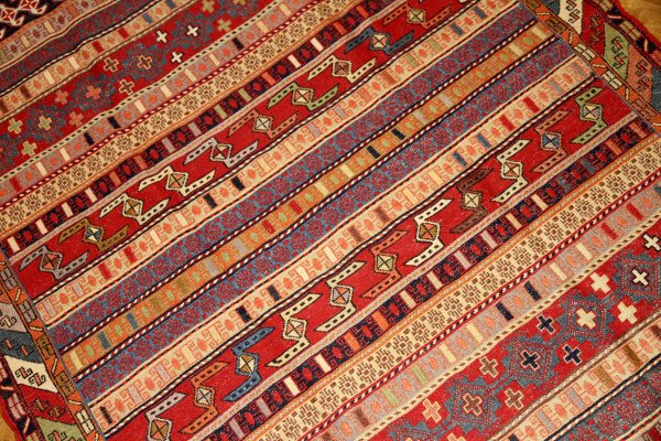 ペルシャキリムのシルジャン産地ラグサイズ34536,サイズ：196x123ｃｍ（フサ含まず）