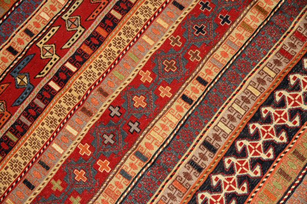 ペルシャキリムのシルジャン産地ラグサイズ34536,サイズ：196x123ｃｍ（フサ含まず）
