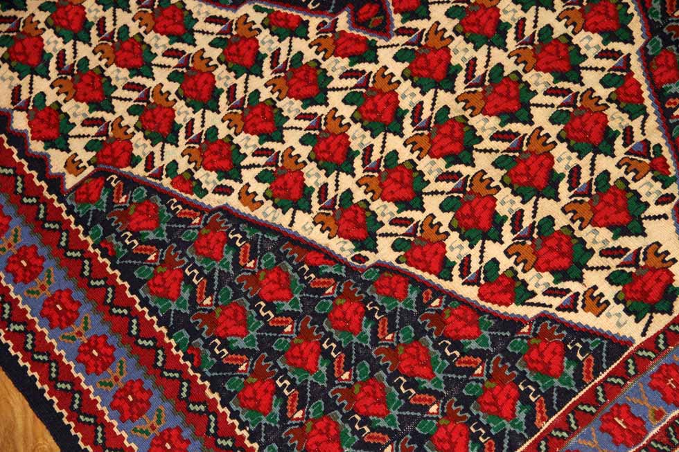セネのコルデスタンキリムのセンターラグ1490001,サイズ：165x113ｃｍ（フサ含まず）
