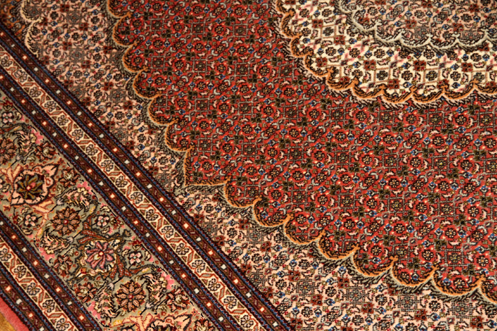 medallion design persian carpet マヒラグ50151、ペルシャ 絨毯 工房：KAMALOLMOLK、サイズ：202x151ｃｍ（フサ含まず）