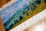 mountain view carpet 山の景色絨毯50101、絨毯山デザイン、山模様カーペット、サイズ：118x4４CM