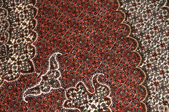 タブリーズペルシャ絨毯手織りラグ50127、サイズ：204x153ｃｍ（フサ含まず）