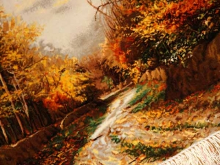 自然の風景ペルシャ絨毯タペストリー49116